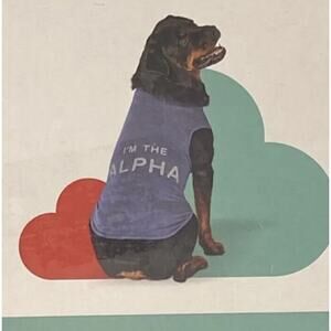 BOOTS & BARKLEY Medium Tank Top "I'M THE ALPHA" Dog Apparel New
